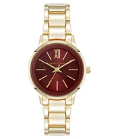 Anne Klein Women's Quartz Minimalist and Gold-Tone Alloy Metal Watch, 32mm