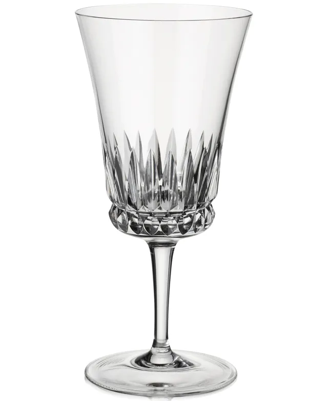 JoyJolt Geo White Wine Glass with Geometric Shape Design, 4 Piece