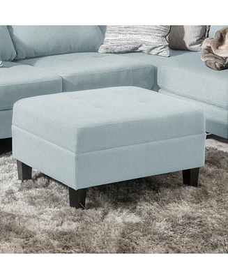 Comfy Ottoman with Birch Legs: Comfort and Style for Any Room