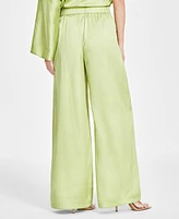 I.n.c. International Concepts Women's High-Rise Satin Palazzo Pants, Exclusively at Macy's