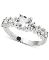 Charter Club Silver-Tone Crystal Square & Round Statement Ring, Exclusively at Macy's