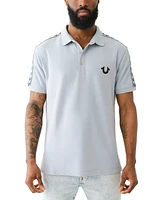 True Religion Men's Damask Short Sleeve Polo Shirt