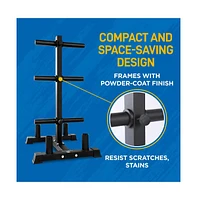 SereneLife Weight Plate Rack with Barbell Holders, 800-Pound Capacity