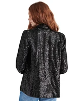 Steve Madden Women's Payton Sequined Boyfriend Blazer