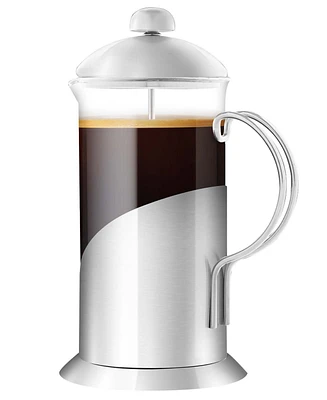 Ovente 4 Inch, French Press Carafe Coffee & Tea Maker, 4 Filter Stainless Steel FSL34S