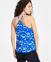 I.n.c. International Concepts Women's Rosette-Trim Halter Top, Exclusively at Macy's