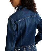 Tommy Jeans Women's Studded Star Denim Trucker Jacket