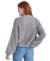 Steve Madden Women's Martina Sequined Mock-Neck Sweater