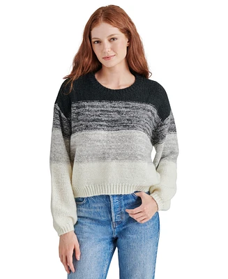 Steve Madden Women's Colette Striped Balloon-Sleeve Sweater