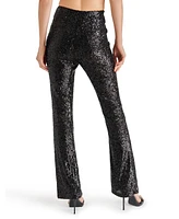 Steve Madden Women's Citrine Sequined Flared Pants