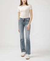 Silver Jeans Co. Women's Suki Mid Rise Curvy Fit Slim Bootcut