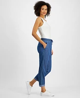 Nautica Jeans Women's Chambray Cuffed Jogger Pants