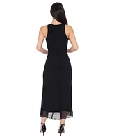 Bebe Women's PowerMesh A-line Maxi Dress