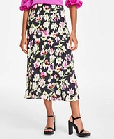 Vince Camuto Women's Floral-Print A-Line Midi Skirt