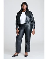 Eloquii Plus Studded Faux Leather Jacket