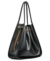 Donna Karan New York Plainview Chain Drawstring Tote Bag