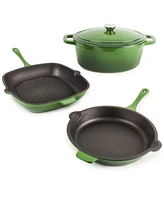 BergHOFF Neo 4pc Cast Iron Cookware Set, Grill Pan