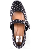 Dv Dolce Vita Women's Mellie Buckle Strap Studded Mary Jane Flats