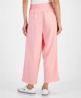 Tommy Hilfiger Women's High-Rise Crop Wide-Leg Pants