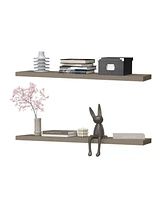 Fm Furniture Greer Floating Shelf in Melamine x2,Taupe