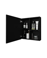 Fm Furniture Pine Medicine Cabinet in Melamine With a Towel Bar And Included Mirror