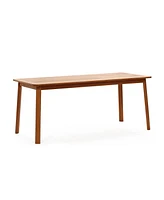 LuxenHome New Port Solid Wood Outdoor Dining Table