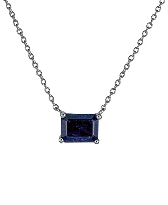 Sapphire Octagon Solitaire 18" Pendant Necklace (1-1/2 ct. t.w.) in Sterling Silver