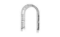 Slickblue Double Layer Iron Art Arc Top Stylish and Durable Decorative Piece for Home or Garden