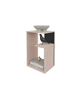 Fm Furniture Vega Side Table in Melamine with Open Storage