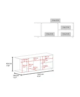 Fm Furniture Tubac Tv Rack in Melamine With Open Storage