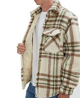 Point Zero Men's Checker Sherpa Shirt Utility Jacket