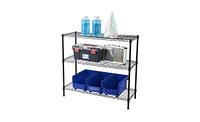 Slickblue 3-Tier Heavy-Duty Adjustable Shelving Unit for Sturdy Storage and Organization