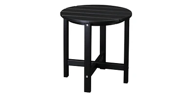 Slickblue Single Layer Round Hdpe Side Table