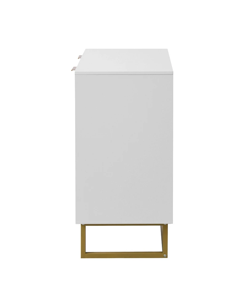 Slickblue Modern Storage Cabinet with 2 Doors, Stylish Buffet Sideboard for Kitchen and Living Room
