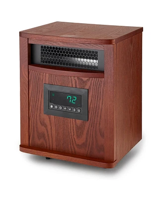 LifeSmart LifePro 6 Element 1500W Infrared Quartz Indoor Space Heater, Brown