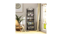 Slickblue Bookshelf, Ladder Shelf, 5 Tier Bookcase, Modern Open Book Case for Bedroom, Living Room, Office