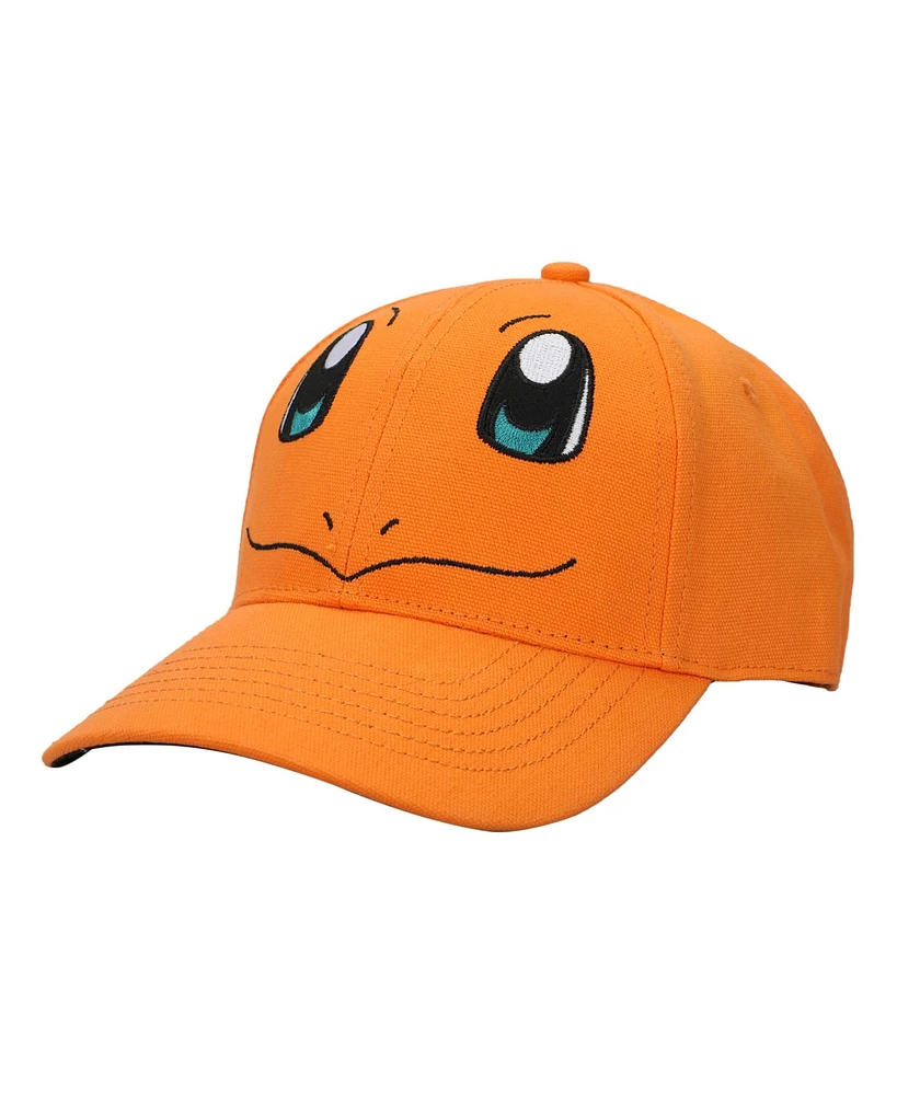 Pokemon Men's Charmander Face Orange Baseball Cap