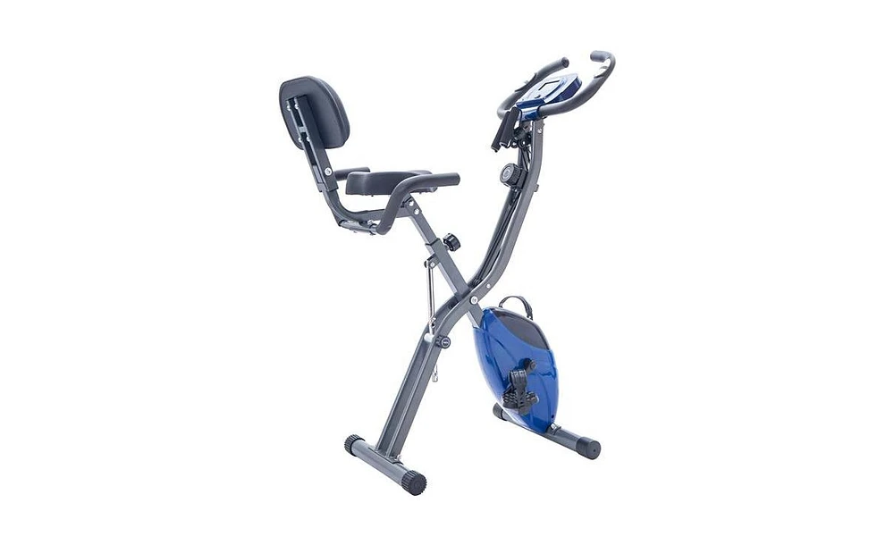 Slickblue Folding Exercise Bike Upright and Recumbent X-Bike for Versatile Home Fitness Workouts