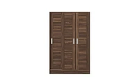 Slickblue 3-Door Shutter Wardrobe with Shelves – Stylish Storage Solution Ample Space for Clothes and Accessories