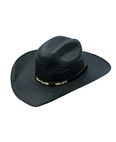 Peter Grimm Zach Straw 4 Inch Brim Leather Band Cowboy Drifter Hat