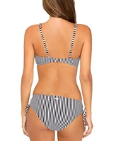 Raisins Juniors Striped Asymmetric Bikini Top Luna Bottoms