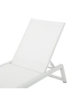 Myers Adjustable Mesh-Backed Chaise Lounge For Poolside And Patio Comfort