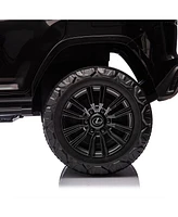 Licensed Lexus LX600 24V Two-seater Xxl Kids Ride On Car W/Parents Control, Seat width 20 inches,2WD, Four-wheel suspension, Bluetooth, MP3,Music, Pow