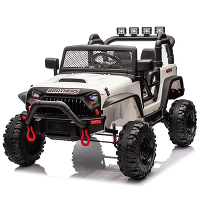 24V Kids Ride On 400W Electric toy car W/Parents Control, Four-wheel suspension, Front and rear Led searchlight, With Bluetooth, MP3,Usb, Music, Volum