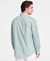 Club Room Men's Long Sleeve Button-Down Tattersall Shirt, Exclusively at Macy's