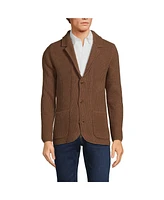 Lands' End Men's Waffle Stitch Sweater Blazer