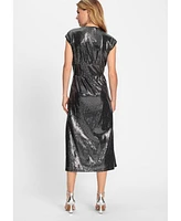 Olsen Women's Silver Sequins Midi Dress