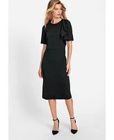 Olsen Women's Ruffle Sleeve Jersey Knit Dress