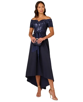 Adrianna Papell Women's Sequined Taffeta Gown