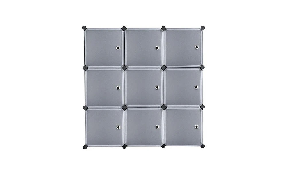 Slickblue 9-Cube Diy Plastic Closet Cabinet for Customizable Storage Solutions and Organization